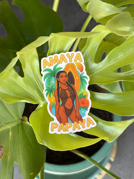 Amaya Papaya Sticker 3.5in